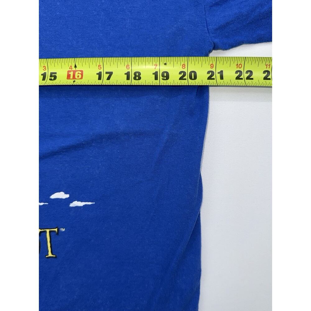 VINTAGE Monty Pythons Men T-Shirt Large Blue Spamalot Graphic Crew Neck Tee - Picture 4 of 6